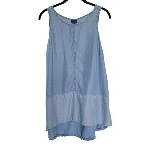 J Jill Denim Womens Tunic Tank Top Small Chambray Sleeveless Casual Summer Boho